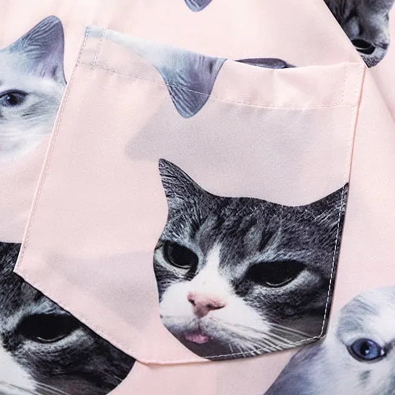 ネコ柄] 半袖シャツ | #見た目の良いお店