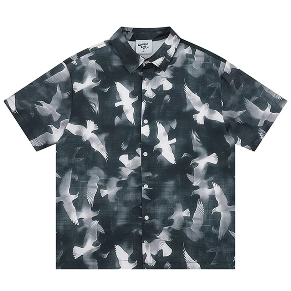 MILESPORTS 柄シャツ 半袖 27b0a99cdf171854fb097a6bf3c4ee