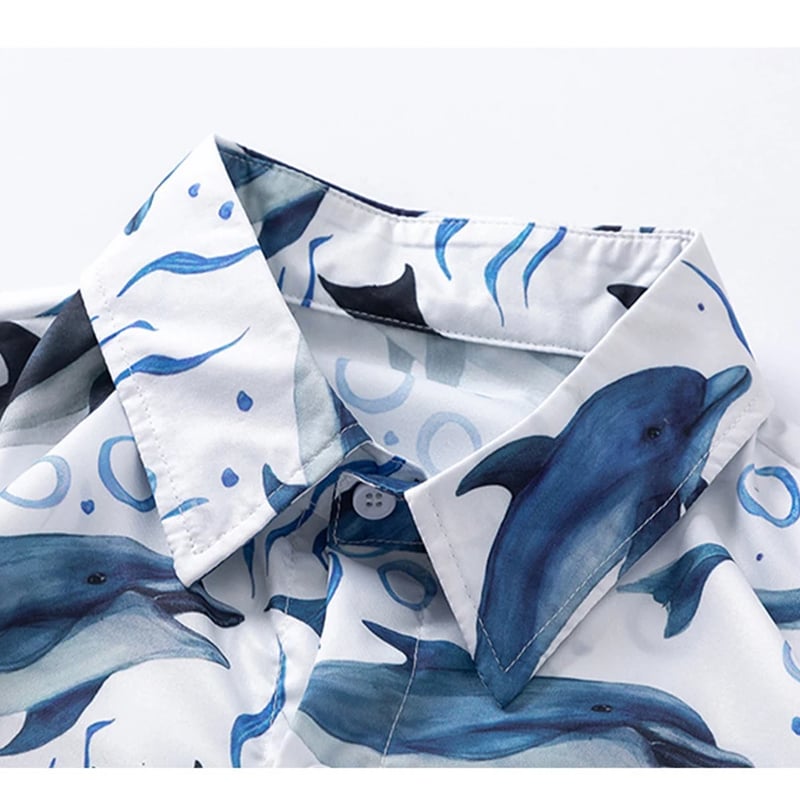 イルカ柄] 半袖シャツ | #見た目の良いお店