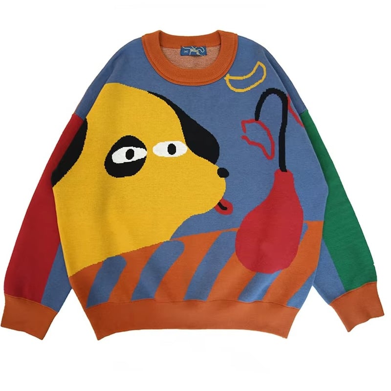 百獣の王 強烈な個性 ライオン柄 KANSAI O2 寛斎 ニット セーター