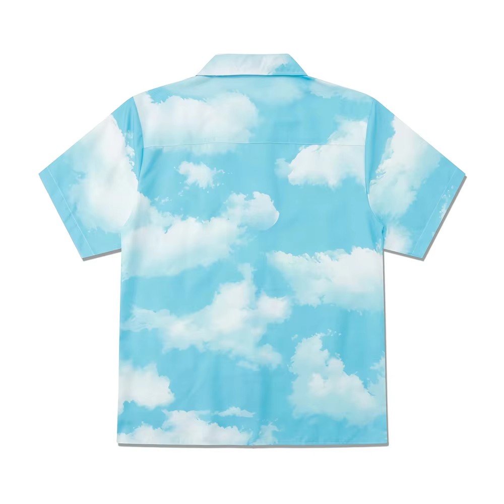 72▢萌 MOYURU シャツジャケット TS0609-7 SAMPLE SALE> 本の刺繍セーラーカラーシャツジャケット (blue