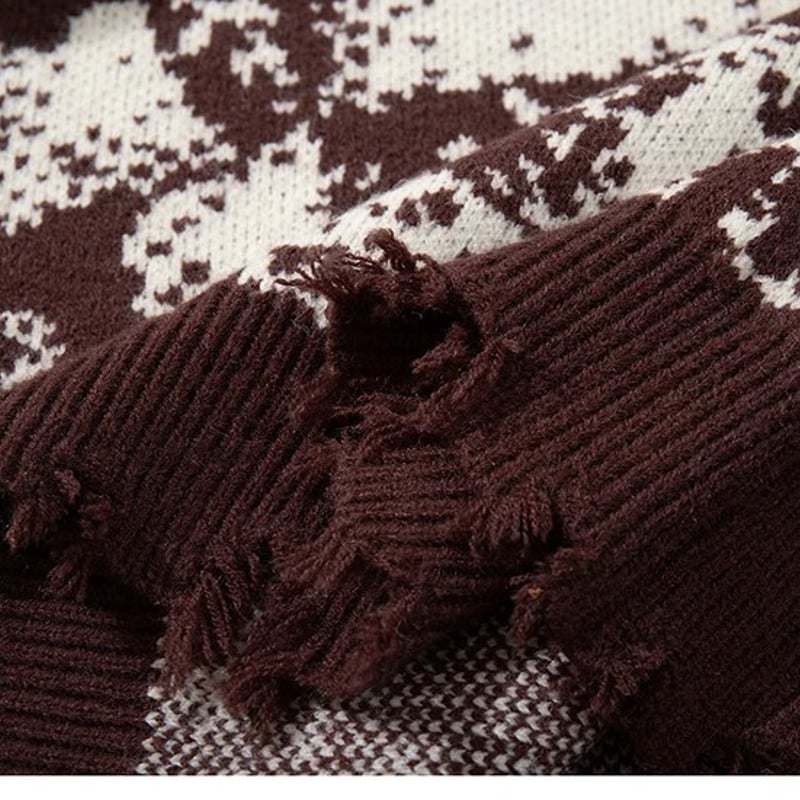 スカル グラフィック ニット セーター | #見た目の良いお店