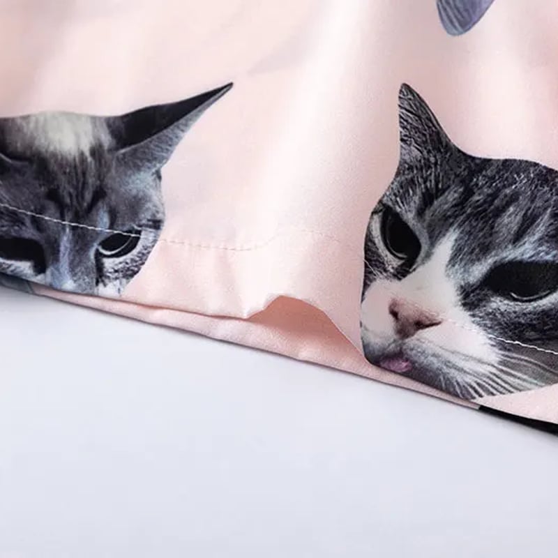 ネコ柄] 半袖シャツ | #見た目の良いお店