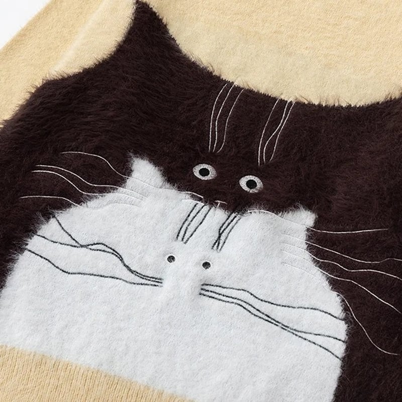 ネコ柄 ニット セーター | #見た目の良いお店