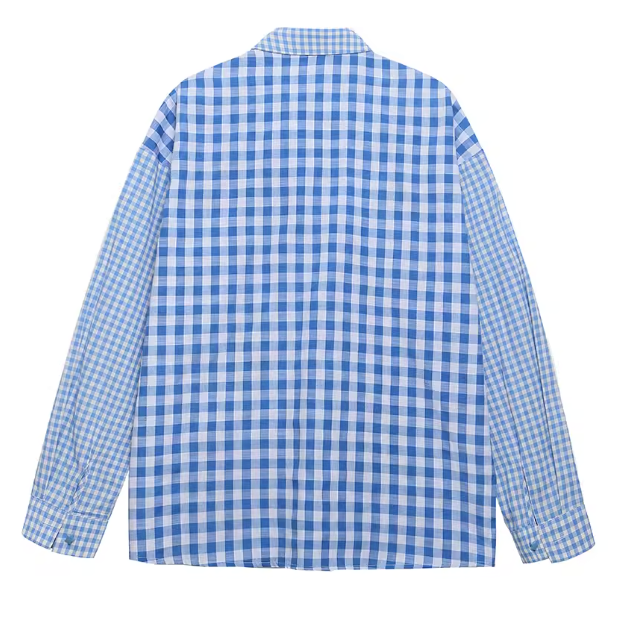 【新品】ベビチッチ 青いチェック柄 シャツ 新品】ベビチッチ 青いチェック柄 シャツ 新品】ベビチッチ 青い
