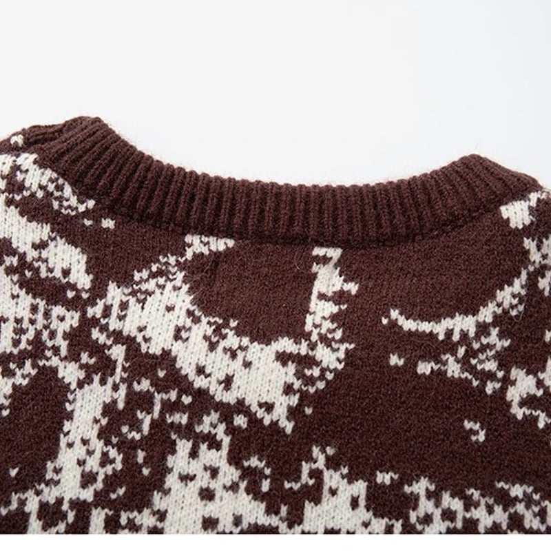 スカル グラフィック ニット セーター | #見た目の良いお店