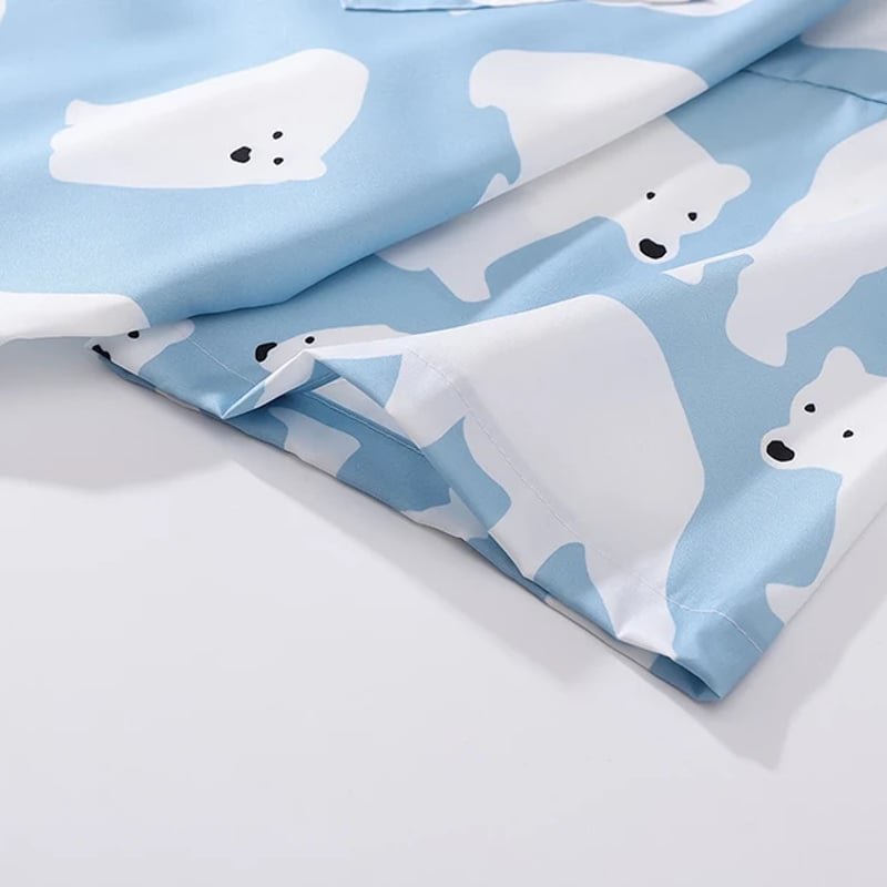 シロクマ柄] 半袖シャツ | #見た目の良いお店