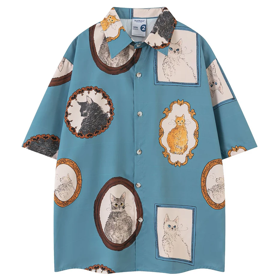 minä perhonen ✖️the north face 猫柄 半袖シャツ minä perhonen ✖️the north face 猫柄 半袖シャツ