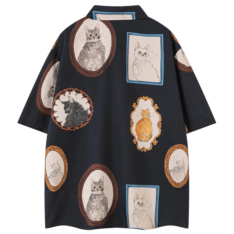 ネコ柄] 半袖シャツ | #見た目の良いお店