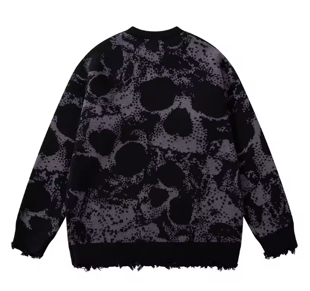 スカル グラフィック ニット セーター | #見た目の良いお店