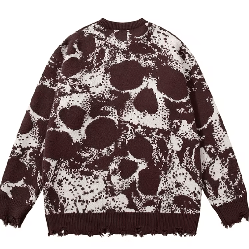 スカル グラフィック ニット セーター | #見た目の良いお店