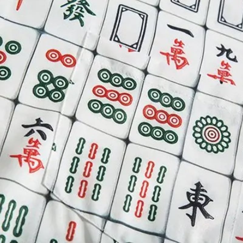 麻雀牌柄] 長袖シャツ | #見た目の良いお店