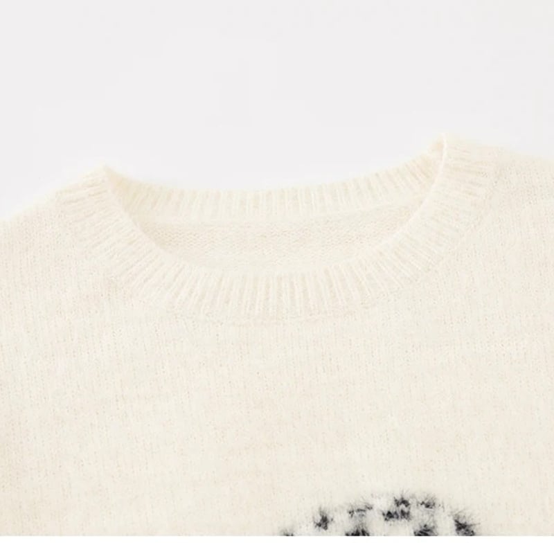 イヌ柄 プルオーバー ニット セーター | #見た目の良いお店