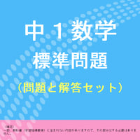 中１数学の標準問題集プリント（問題と解答セット）