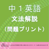 中１英語の文法解説プリントの問題と解答セット