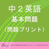 中２英語の基本問題プリントの問題と解答セット