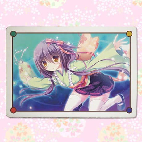 【もののあはれは彩の頃。】九谷焼アートパネル_琥珀（スタンド付き）