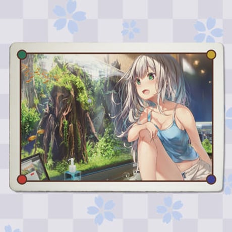 【wingheart】九谷焼アートパネル_めだか2（スタンド付き）