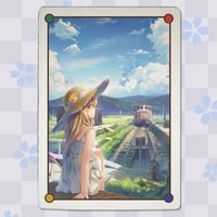 【wingheart】九谷焼アートパネル_終点猫駅（スタンド付き）