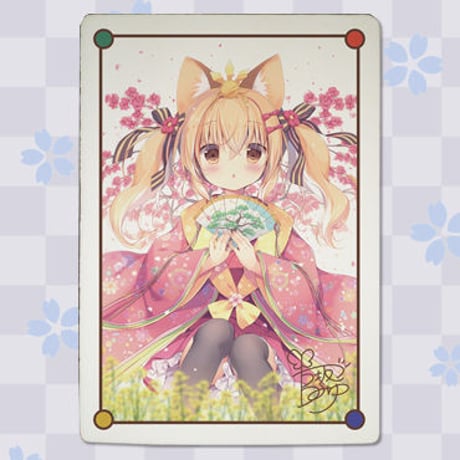 【宮坂みゆ】九谷焼アートパネル_日和ちゃん（スタンド付き）