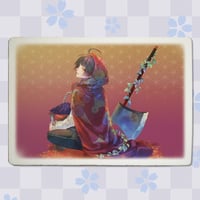 【書き下ろし＆ノベルティカード付き】「白皙」九谷焼アートパネル（スタンド付き）  2