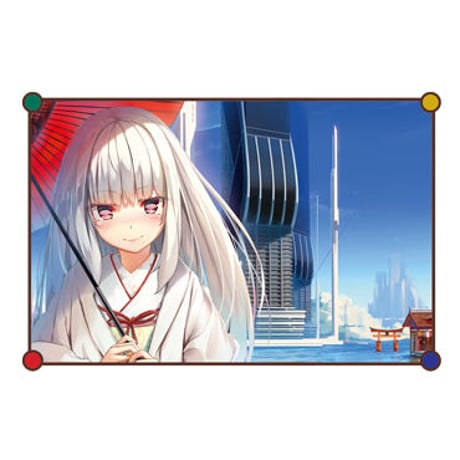 【wingheart】九谷焼マグカップ_白と赤の少女