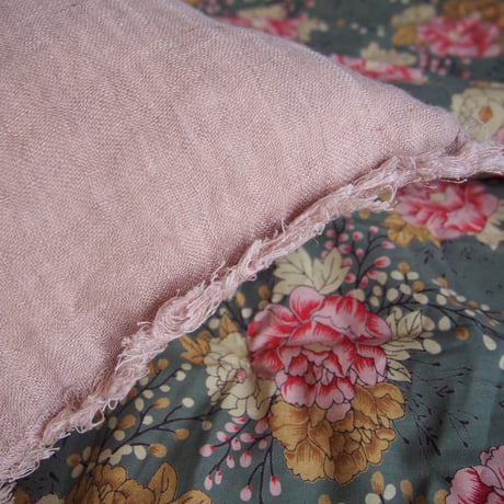 【ネコポス対応】en fil d'Indienne クッションカバー etaime  pink 30x45【中材なし】