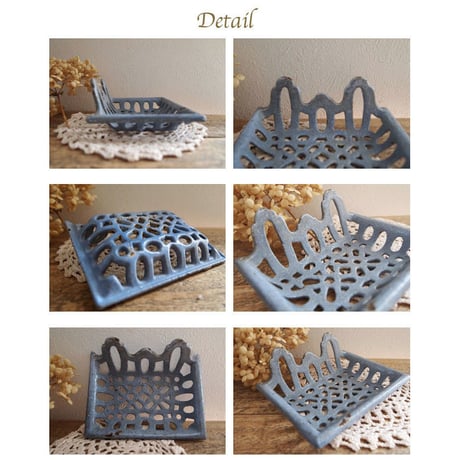 ブロカント アイアンホーロー加工 ソープディッシュ