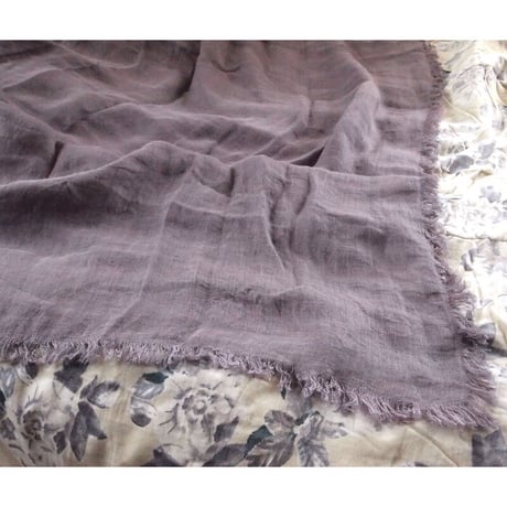 en fil d'Indienne マルチキルトカバー Linen lavender 130x200