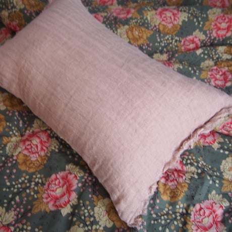 【ネコポス対応】en fil d'Indienne クッションカバー etaime  pink 30x45【中材なし】