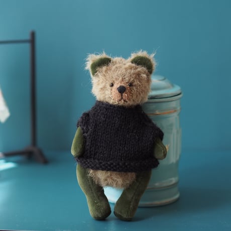 ciel étoilé  オリジナル teddybear with clothes green