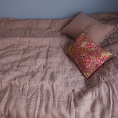 en fil d'Indienne クッションカバー Bloom  pink 25x35【中材あり】