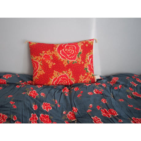 bagaille バガイユ クッション cotton Pivoine red 45x50 中材付