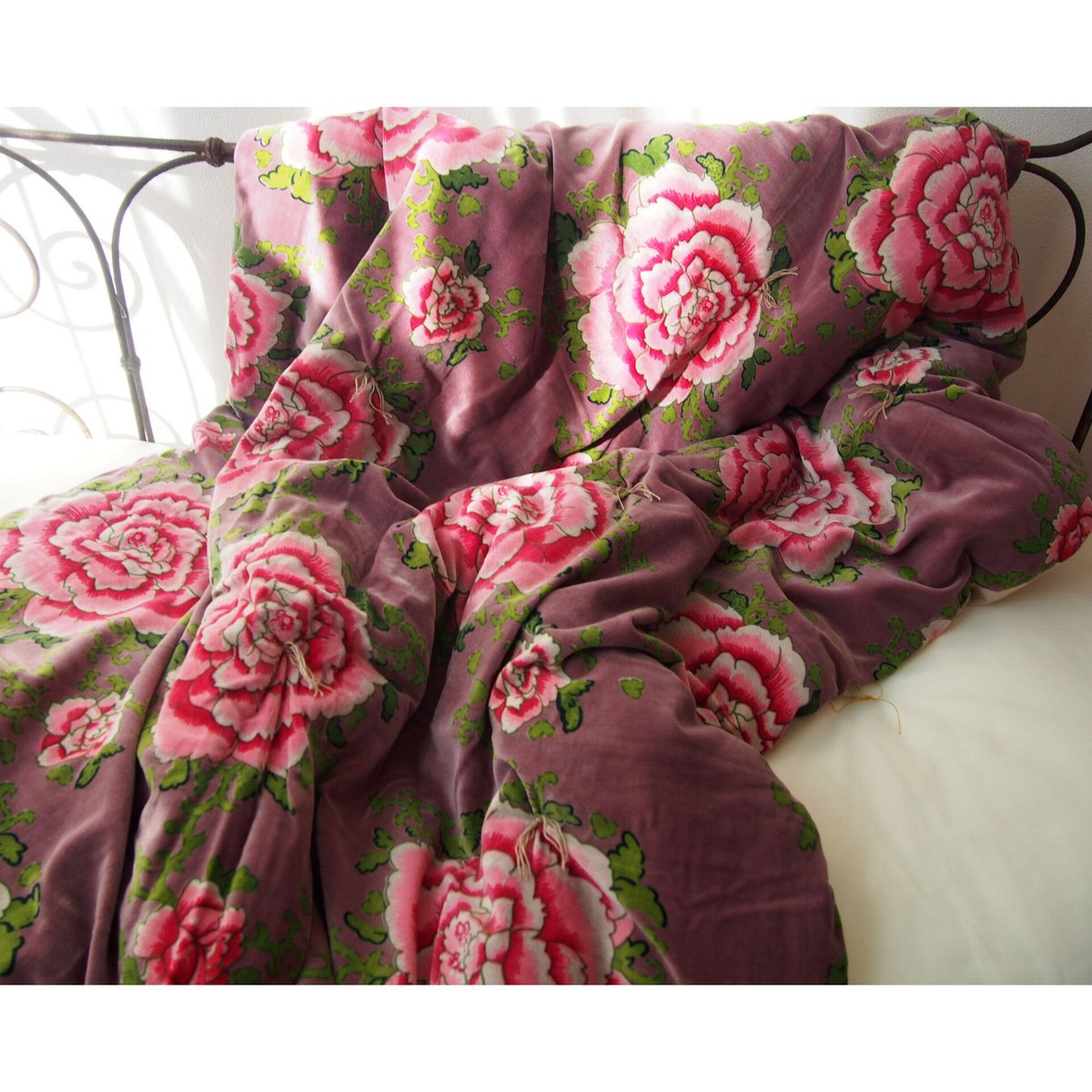 bagaille バガイユ キルト PIVOINE Deep purple 100x190