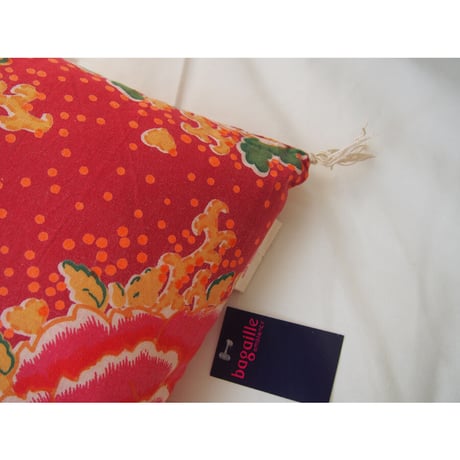 bagaille バガイユ クッション cotton Pivoine red 45x50 中材付
