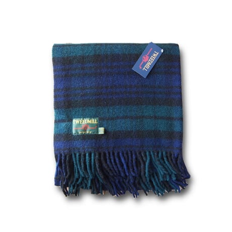 Tweedmill ツイードミル Traditional tartan throw 70x183 blackwatch