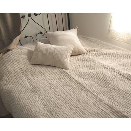 en fil d'Indienne オンフィルダンディエンヌ クッションカバー Vague Beige 30x45【中材なし】