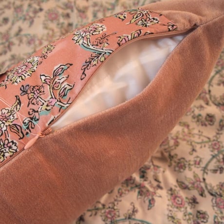 【ネコポス対応可】en fil d'Indienne クッションカバー Anna  rose 30x45【中材なし】