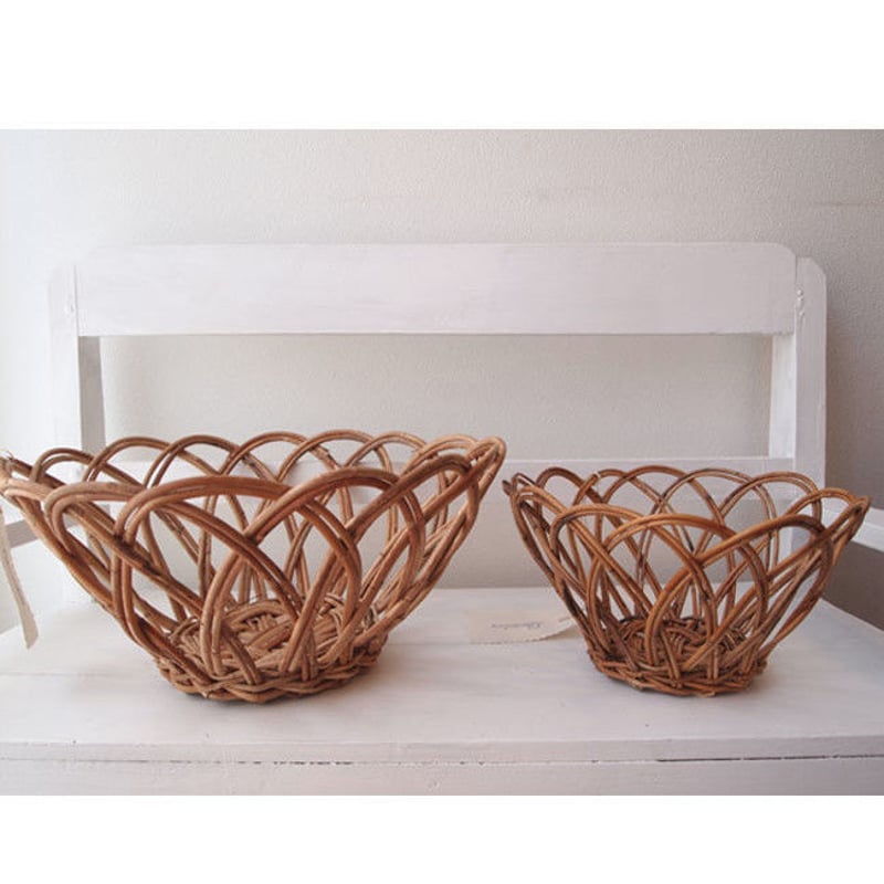 りいさま　アラログバスケット　オーバル　丸　かご　カゴ Creer（家具、インテリア） バスケット アラログ グリーン