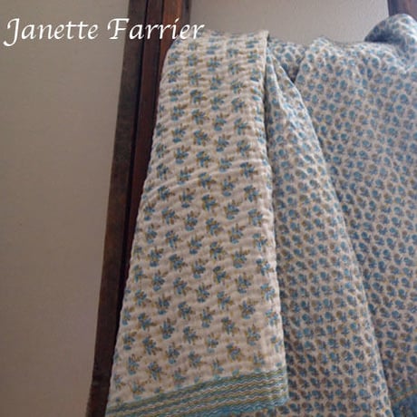 Jeanette farrier baby kantha ジャネットファリア ベビーカンタ light blue