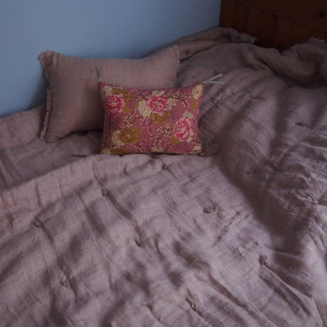 en fil d'Indienne クッションカバー Bloom  pink 25x35【中材あり】