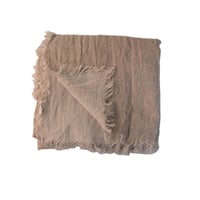 en fil d'Indienne マルチキルトカバー Linen natural 130x250
