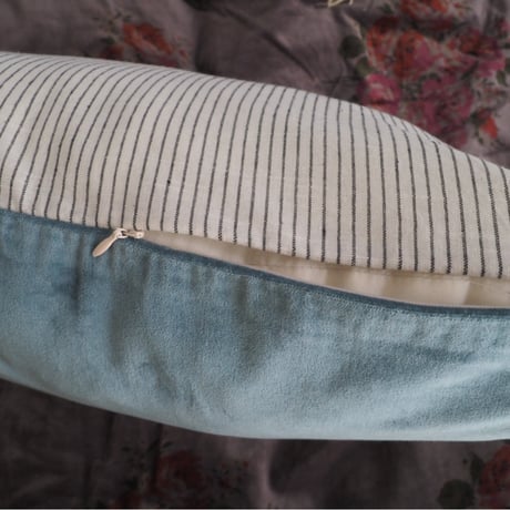 bagaille バガイユ クッションカバー velour blue 45x55 中材なし