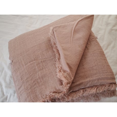 en fil d'Indienne マルチキルトカバー リネンetamine 90x200