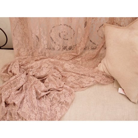 Numero74 ヌメロ74  gathered curtain lace flower ギャザーレースカーテン dusty pink