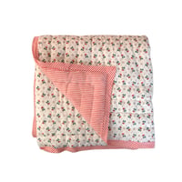 Le petit Lucas プチルカ baby quilt 105x140 small flower
