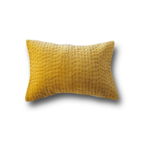 en fil d'Indienne オンフィルダンディエンヌ クッションカバー Vague Citron 30x45【中材なし】