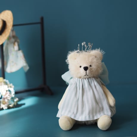 ciel étoilé  オリジナル teddybear with clothes white