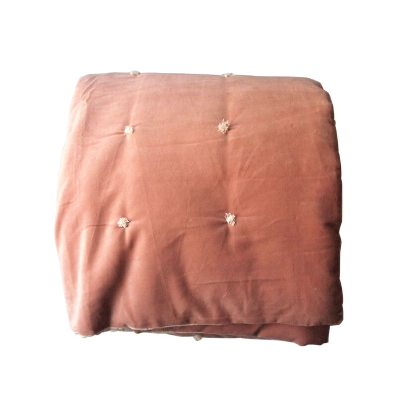 オンフィルダンディエンヌラベンダー色ベロアのマルチカバー