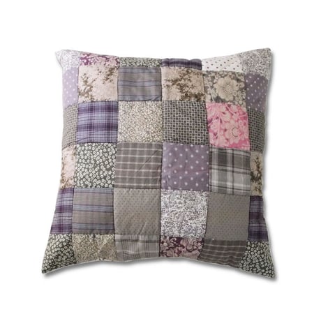 en fil d'Indienne オンフィルダンディエンヌ クッションカバー Pondichery Grey 65x65 【中材なし】
